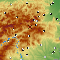 Nearby Forecast Locations - Mürzzuschlag - Mapa