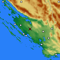 Nearby Forecast Locations - Benkovac - Mapa