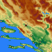 Nearby Forecast Locations - Imotski - Mapa