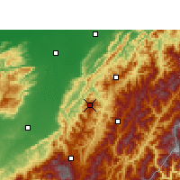 Nearby Forecast Locations - Wokha - Mapa