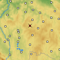 Nearby Forecast Locations - Pacov - Mapa