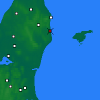 Nearby Forecast Locations - Sæby - Mapa