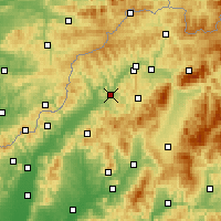 Nearby Forecast Locations - Považská Bystrica - Mapa