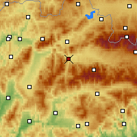 Nearby Forecast Locations - Ružomberok - Mapa