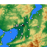 Nearby Forecast Locations - Hirakata - Mapa