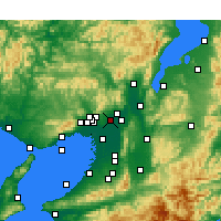 Nearby Forecast Locations - Ibaraki - Mapa