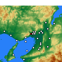 Nearby Forecast Locations - Takarazuka - Mapa