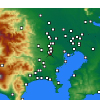 Nearby Forecast Locations - Chofu - Mapa