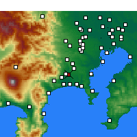 Nearby Forecast Locations - Ebina - Mapa