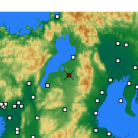 Nearby Forecast Locations - Higashiomi - Mapa