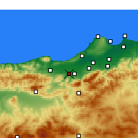 Nearby Forecast Locations - El Affroun - Mapa