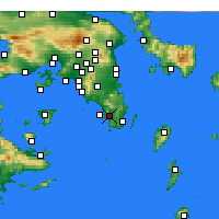 Nearby Forecast Locations - Anavyssos - Mapa