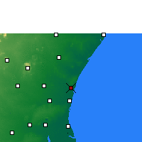 Nearby Forecast Locations - Pondicherry - Mapa