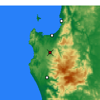 Nearby Forecast Locations - Curanilahue - Mapa