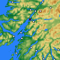 Nearby Forecast Locations - Lago Linnhe - Mapa