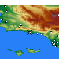 Nearby Forecast Locations - Santa Barbara - Mapa