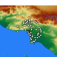 Nearby Forecast Locations - Santa Mônica - Mapa
