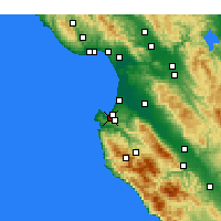 Nearby Forecast Locations - Monterey - Mapa