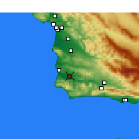 Nearby Forecast Locations - Lompoc Airport - Mapa