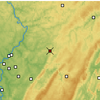 Nearby Forecast Locations - Indiana - Mapa