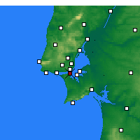 Nearby Forecast Locations - Almada - Mapa