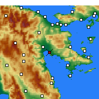 Nearby Forecast Locations - Náuplia - Mapa