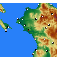 Nearby Forecast Locations - Pyrgos - Mapa