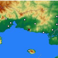 Nearby Forecast Locations - Maroneia - Mapa