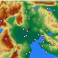 Nearby Forecast Locations - Koufalia - Mapa