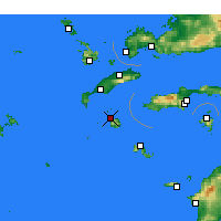 Nearby Forecast Locations - Mandraki - Mapa