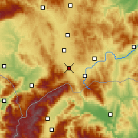 Nearby Forecast Locations - Ferizaj - Mapa