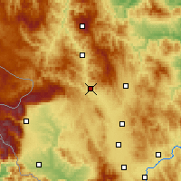 Nearby Forecast Locations - Kosovska Mitrovica - Mapa