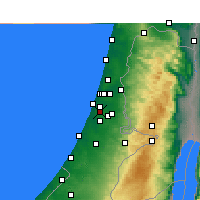 Nearby Forecast Locations - Rishon LeZion - Mapa