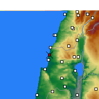 Nearby Forecast Locations - Nahariya - Mapa
