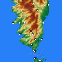 Nearby Forecast Locations - Aullène - Mapa
