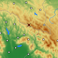 Nearby Forecast Locations - Żubracze - Mapa