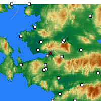 Nearby Forecast Locations - Bornova - Mapa