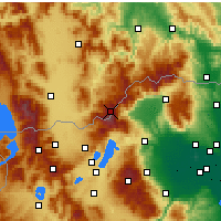 Nearby Forecast Locations - Voras Mountains - Mapa
