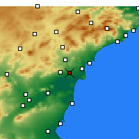 Nearby Forecast Locations - Guardamar del Segura - Mapa