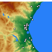 Nearby Forecast Locations - Quart de Poblet - Mapa