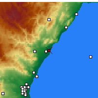 Nearby Forecast Locations - Benicasim - Mapa