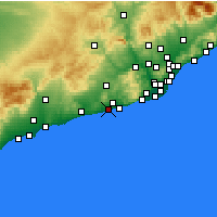 Nearby Forecast Locations - Vilanova i la Geltrú - Mapa