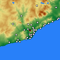 Nearby Forecast Locations - Sant Cugat del Vallès - Mapa