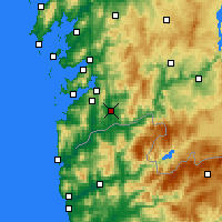 Nearby Forecast Locations - Ponte Areias - Mapa
