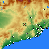 Nearby Forecast Locations - Igualada - Mapa