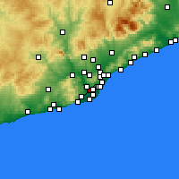 Nearby Forecast Locations - Cornellà de Llobregat - Mapa