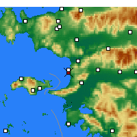 Nearby Forecast Locations - Kuşadası - Mapa