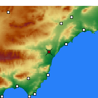 Nearby Forecast Locations - Villaricos - Mapa