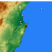 Nearby Forecast Locations - Ocean Beach - Mapa