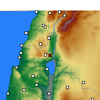 Nearby Forecast Locations - Rosh Pinna - Mapa